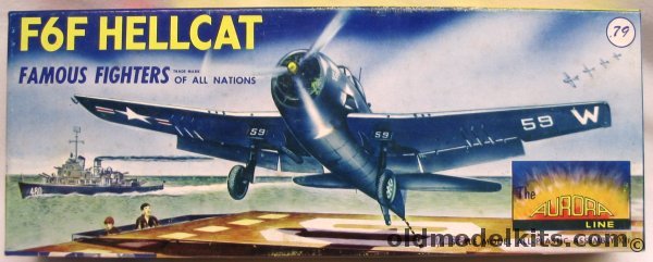 Aurora 1/48 F6F Hellcat Famous Fighters of All Nations, 40A-79 plastic model kit